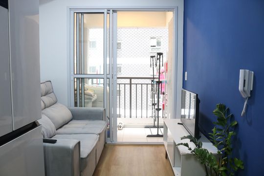 Sala de apartamento à venda com 2 quartos, 42m² em Lapa de Baixo, São Paulo