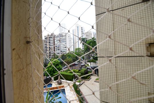 Área de Serviço - Vista de apartamento à venda com 1 quarto, 52m² em Cambuí, Campinas