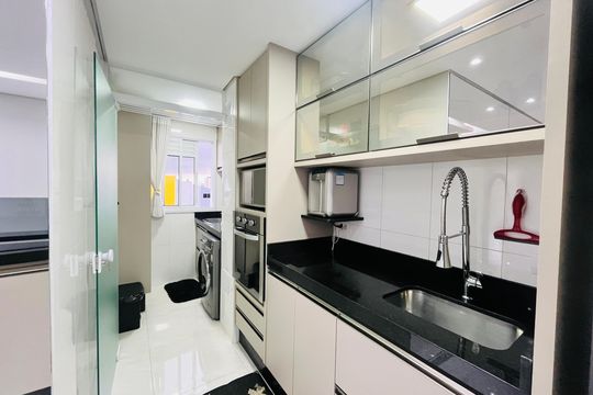 Cozinha de apartamento à venda com 2 quartos, 63m² em Paraíso, Santo André