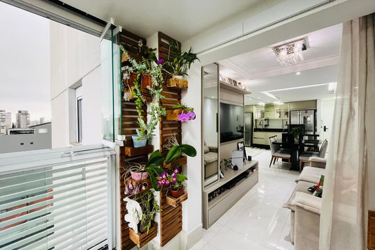 Varanda de apartamento à venda com 2 quartos, 63m² em Paraíso, Santo André