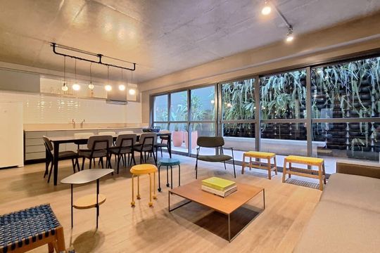 Área comum de apartamento para alugar com 1 quarto, 58m² em Pompeia, São Paulo
