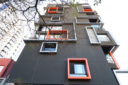 Fachada  de apartamento para alugar com 1 quarto, 58m² em Pompeia, São Paulo