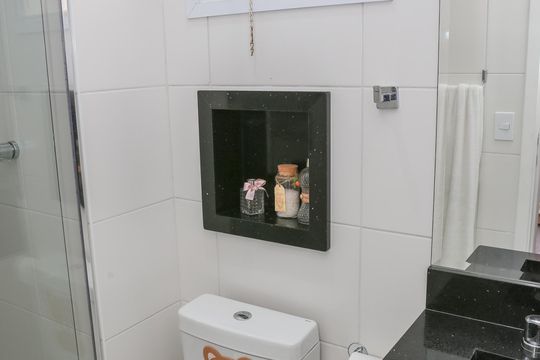 Banheiro da Suíte 2 de apartamento à venda com 3 quartos, 112m² em Várzea da Barra Funda, São Paulo