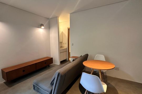 Sala/Cozinha de apartamento para alugar com 1 quarto, 36m² em Brooklin, São Paulo
