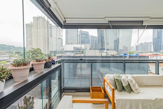 Vista do Quarto de apartamento à venda com 2 quartos, 74m² em Chácara Santo Antônio (zona Sul), São Paulo