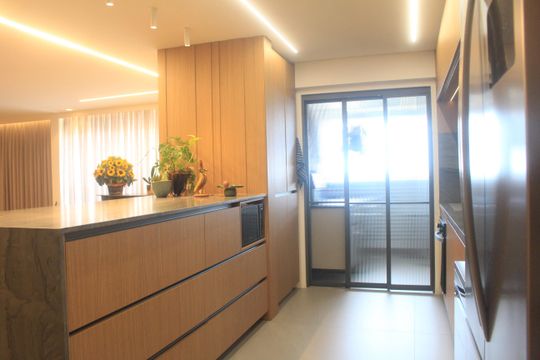 Cozinha de apartamento para alugar com 3 quartos, 140m² em Osvaldo Cruz, São Caetano do Sul