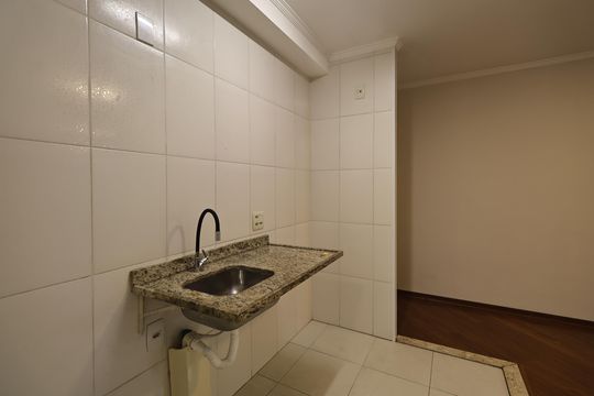 Cozinha de apartamento à venda com 3 quartos, 61m² em Vila Alzira, Santo André