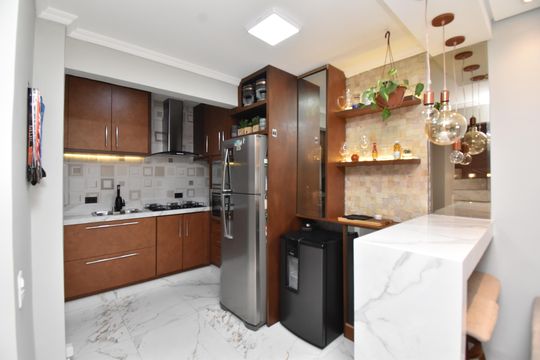 Sala/Cozinha de casa à venda com 2 quartos, 75m² em Cidade Industrial de Curitiba, Curitiba
