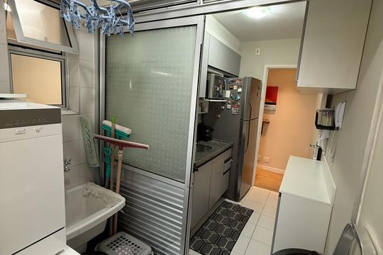 Área de serviço de apartamento à venda com 2 quartos, 60m² em Parque Maria Domitila, São Paulo