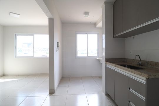 Cozinha de apartamento para alugar com 2 quartos, 48m² em Daniel Fonseca, Uberlândia