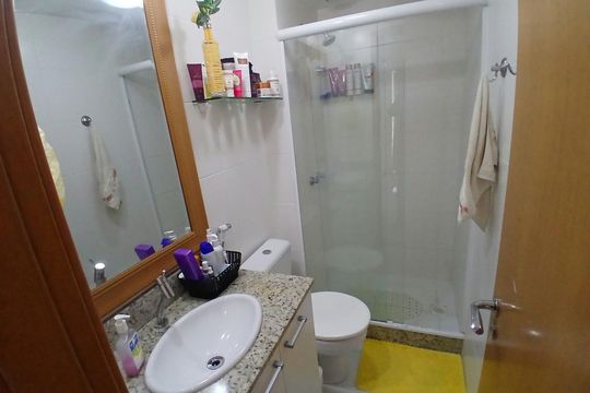 Banheiro de apartamento à venda com 3 quartos, 137m² em Recreio dos Bandeirantes, Rio de Janeiro