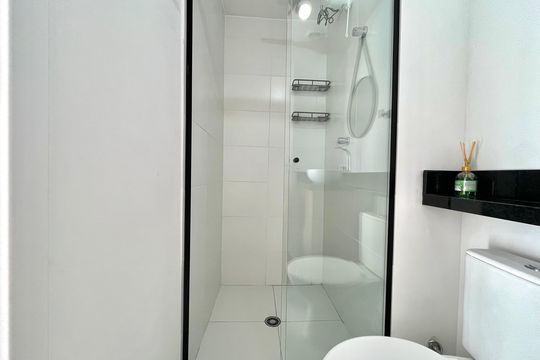 Banheiro da Suíte de apartamento para alugar com 1 quarto, 30m² em Planalto Paulista, São Paulo