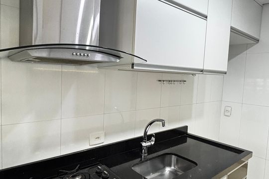 Cozinha de apartamento à venda com 3 quartos, 70m² em Vila Valparaíso, Santo André