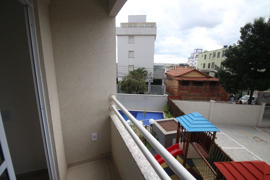 Varanda da Sala de apartamento para alugar com 2 quartos, 56m² em Eldorado, Contagem