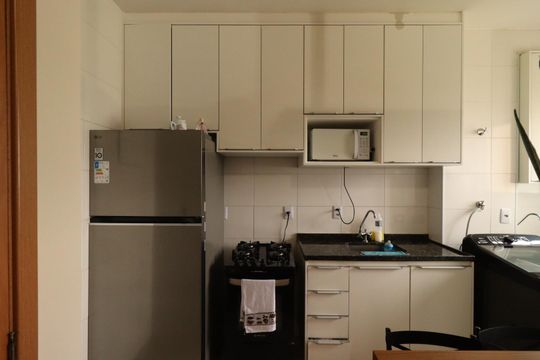 Cozinha de apartamento para alugar com 2 quartos, 43m² em Bonfim Paulista, Ribeirão Preto
