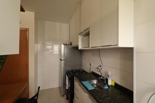 Cozinha de apartamento para alugar com 2 quartos, 43m² em Bonfim Paulista, Ribeirão Preto