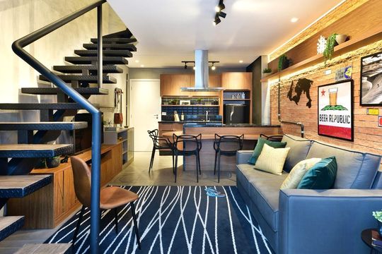 Sala de apartamento para alugar com 1 quarto, 53m² em Bethaville I, Barueri