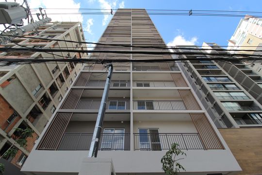 Fachada do Prédio de apartamento para alugar com 1 quarto, 30m² em Vila Olímpia, São Paulo