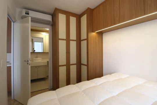 Quarto Suíte de apartamento para alugar com 1 quarto, 30m² em Vila Olímpia, São Paulo
