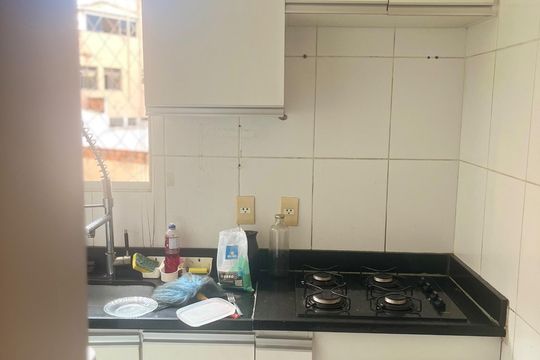 Cozinha de apartamento à venda com 3 quartos, 80m² em Santa Monica, Belo Horizonte