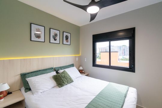 Quarto  de apartamento para alugar com 1 quarto, 30m² em Jardim Oriental, São Paulo