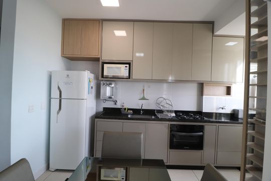 Cozinha de apartamento para alugar com 2 quartos, 58m² em Tubalina, Uberlândia