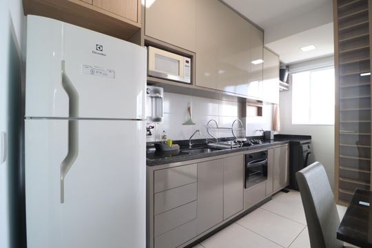 Cozinha de apartamento para alugar com 2 quartos, 58m² em Tubalina, Uberlândia