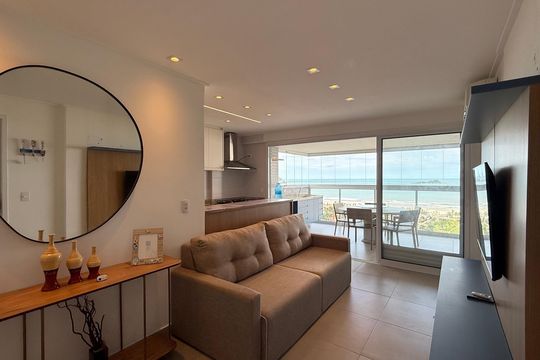 Sala de apartamento para alugar com 2 quartos, 64m² em Enseada, Guarujá