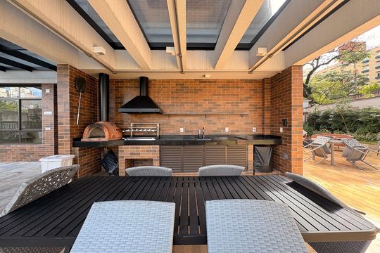 Área comum - Churrasqueira de apartamento à venda com 3 quartos, 117m² em Vila Santa Teresa, Santo André