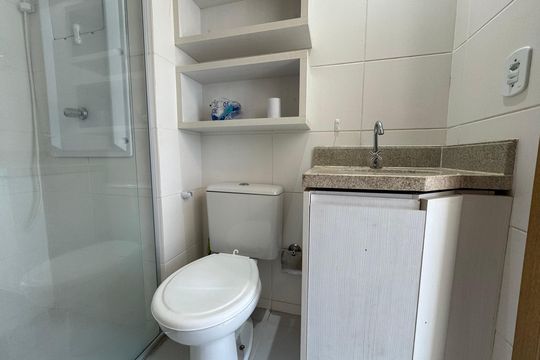 Banheiro da Suíte de apartamento para alugar com 1 quarto, 32m² em Águas Claras, Brasília
