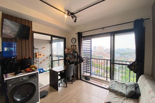 Sala - Cozinha de apartamento para alugar com 1 quarto, 40m² em City Bussocaba, Osasco