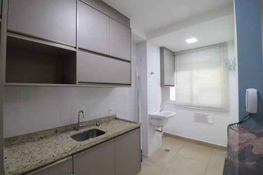 Cozinha  de apartamento para alugar com 3 quartos, 74m² em Ribeirânia, Ribeirão Preto