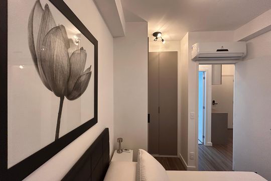 Quarto - suíte  de apartamento à venda com 1 quarto, 34m² em Vila Clementino, São Paulo