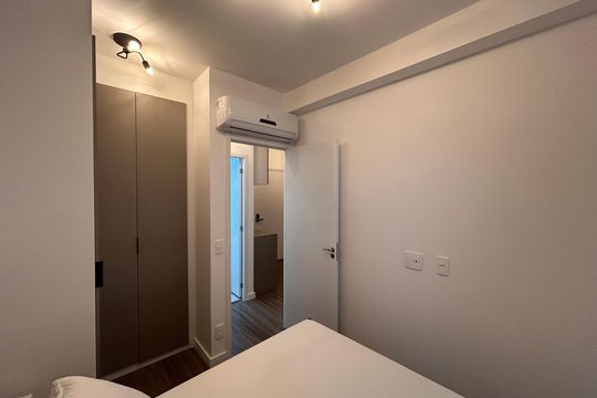Quarto - suíte  de apartamento à venda com 1 quarto, 34m² em Vila Clementino, São Paulo
