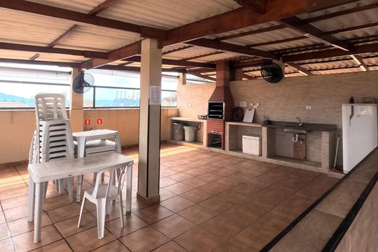 Área Comum - Espaço Gourmet de apartamento para alugar com 3 quartos, 136m² em Embaré, Santos