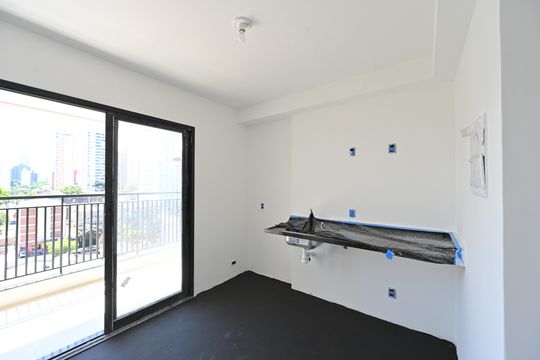 Cozinha de apartamento à venda com 2 quartos, 37m² em Vila Clementino, São Paulo