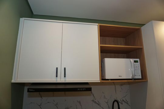 Cozinha de kitnet/studio para alugar com 1 quarto, 15m² em Engenho Velho, Embu das Artes