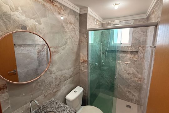 Banheiro Social de apartamento para alugar com 2 quartos, 67m² em Ipiranga, Goiânia