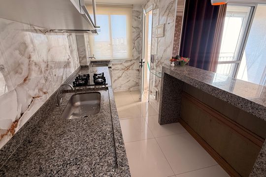 Cozinha de apartamento para alugar com 2 quartos, 67m² em Ipiranga, Goiânia