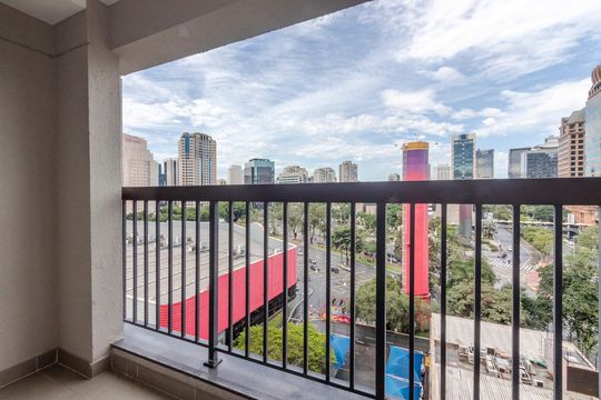 Varanda de kitnet/studio para alugar com 1 quarto, 24m² em Vila Cordeiro, São Paulo