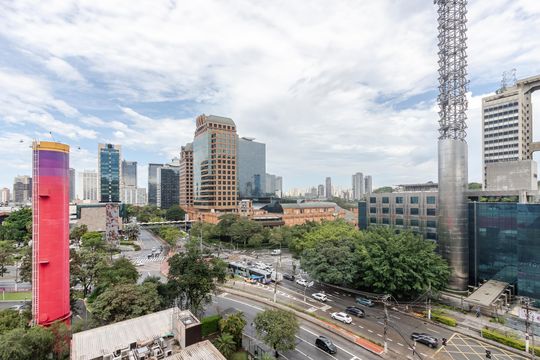 Vista da Varanda de kitnet/studio para alugar com 1 quarto, 24m² em Vila Cordeiro, São Paulo