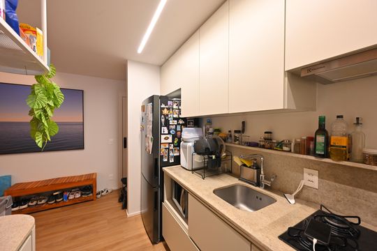 Cozinha de apartamento para alugar com 2 quartos, 82m² em Vila Clementino, São Paulo