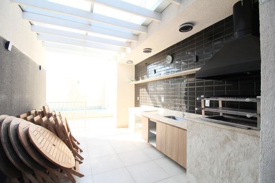 Área comum - Churrasqueira de kitnet/studio para alugar com 2 quartos, 31m² em Jardim Monte Kemel, São Paulo