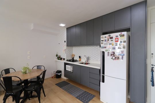 Cozinha de apartamento à venda com 1 quarto, 35m² em Jurubatuba, São Paulo