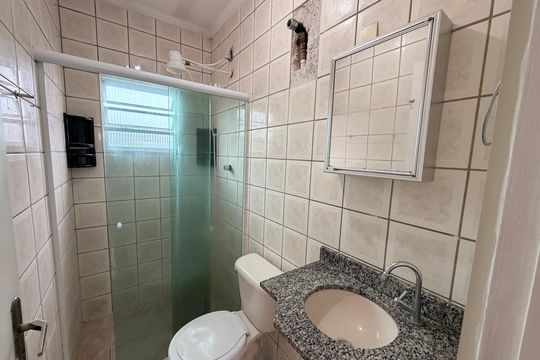 Banheiro Social de apartamento para alugar com 2 quartos, 48m² em Jardim Felicidade(zona Norte), Várzea Paulista