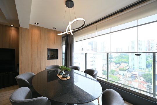 Sala de apartamento à venda com 1 quarto, 70m² em Vila Clementino, São Paulo
