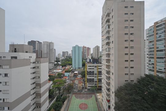 Vista da Sala de apartamento à venda com 1 quarto, 70m² em Vila Clementino, São Paulo