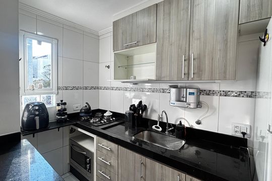 Cozinha de apartamento para alugar com 3 quartos, 148m² em Vila Humaita, Santo André