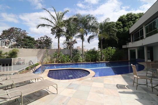 Área comum - Piscina de apartamento para alugar com 3 quartos, 85m² em Santa Mônica, Uberlândia