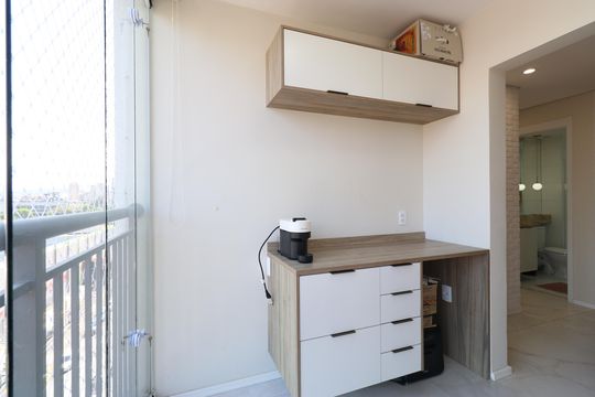Varanda  de apartamento para alugar com 3 quartos, 62m² em Residencial Parque da Lapa, São Paulo